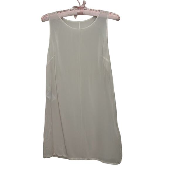 Valentino Sz 44 100% Silk Ivory Tank Top Blouse Chiffon Sheer - Picture 1 of 11